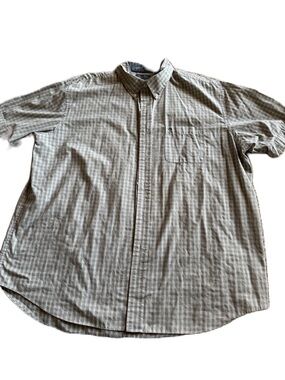 Men's Arrow Xl Gray short sleeve Checkered Shirt